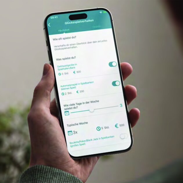 Ansicht der Playoff App auf dem Handy
